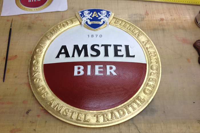 3D Amstel bier reclame bord sign